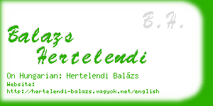 balazs hertelendi business card